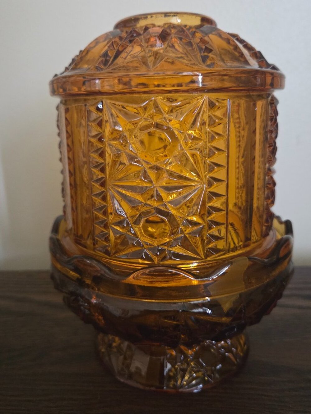 Golden Amber Fairy Lamp